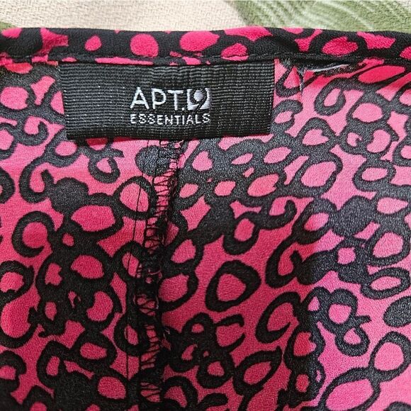 #242 Apt 9-  Pink n Black Circle Design Camisole Size: 3X - Picture 2 of 6